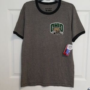 OHIO BOBCATS Ringer T-Shirt Heather Grey / Black